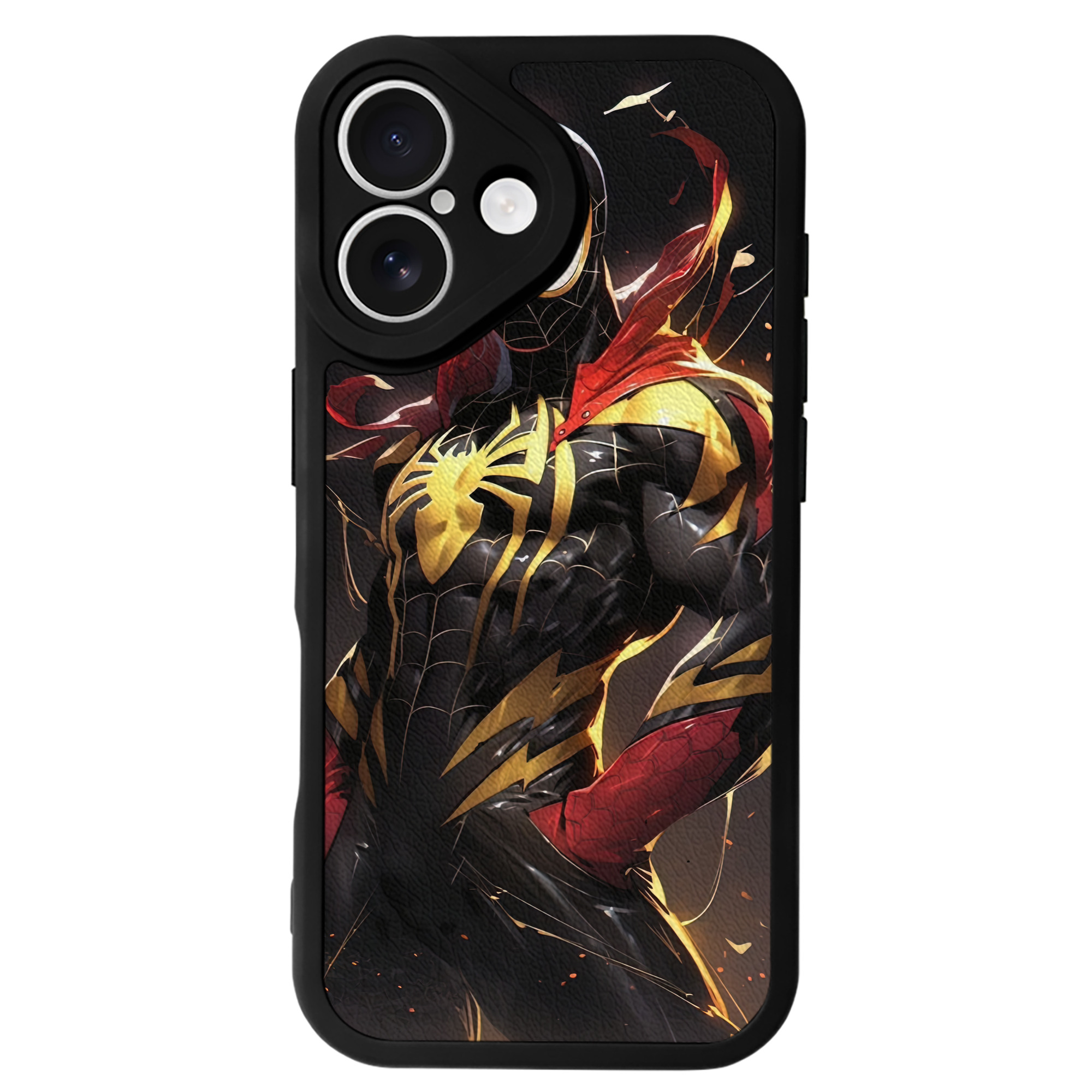 Spider Man スパイダーマン 【iPhone 16シリーズ対応】シリコンスマホケース（レザー調） 材質：シリコン